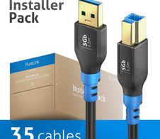 PureLink FlexInstall USB-A auf USB-B Kabel USB 3.0 5Gbps 1.50m - Installer Pack 35 Stk.