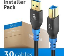 PureLink FlexInstall USB-A auf USB-B Kabel USB 3.0 5Gbps 2.00m - Installer Pack 30 Stk.