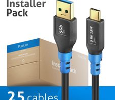 PureLink FlexInstall USB-C auf USB-A Kabel USB 3.0 5Gbps 3.00m - Installer Pack 25 Stk.