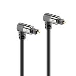 Sonero Premium optisches S/PDIF Toslink Kabel mit Winkelsteckern 2x90°, 3,0m