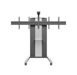 edbak Flachbildschirm-Videokonferenz-Trolley mit Höhenverstellung für zwei 49-57" Bildschirme