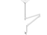 edbak Deckenhalterung mit verstellbarem Schwenkarm für 10-29"-Bildschirme, weiß