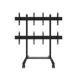 edbak Mobiler Video-Wall Trolley, Modular 2x2, für 42-47" Bildschirme, Querformat