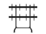 edbak Mobiler Video-Wall Trolley, Modular 2x2, für 49-57" Bildschirme, Querformat