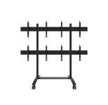 edbak Mobiler Video-Wall Trolley, Modular 2x2, für 49-57" Bildschirme, Querformat