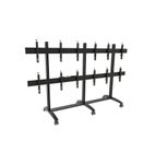 edbak Mobiler Video-Wall Trolley, Modular 3x2 für 49-57" Bildschirme, Querformat