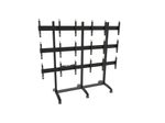 edbak Mobiler Video-Wall Trolley, Modular 3x3 für 42-47" Bildschirme, Querformat