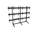 edbak Mobiler Video-Wall Trolley, Modular 3x3 für 49-57" Bildschirme, Querformat
