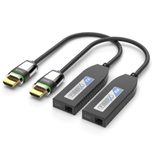 FiberX 4K Premium Hochgeschwindigkeits-HDMI-Multimode-Glasfaser-Extender-Set, mit ULS