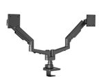 edbak Schreibtischhalterung mit zwei Schwenkarmen und Gasfeder für 19-35"-Monitore