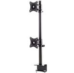 edbak Desktop-Halterung für zwei 19-27" Bildschirme, vertikale Aufstellung