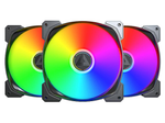 Montech Lüfter 3er Pack HP140 ARGB PWM 140mm, Schwarz