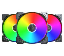 Montech Lüfter 3er Pack HP140 ARGB PWM 140mm, Schwarz