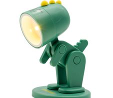 RealPower LED-Tier Taschenlampe Grüner Dino mit Sockel