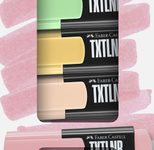 FABER-CASTELL TXTLNR Pastell Textmarker schwarz 1.0 - 5.0 mm Schreibfarbe: Mehrfarbig