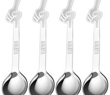 Bialetti Omino 4er Espresso-Löffel-Set - Edelstahl - silber