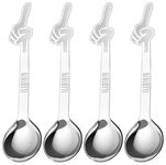 Bialetti Omino 4er Espresso-Löffel-Set - Edelstahl - silber