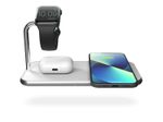 Zens Dual+Watch Kabelloses Aluminium-Ladegerät Weiß