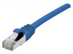 Exertis Connect Patchkabel Cat. 6A, S/FTP (PiMF), halogenfrei, mit Rastnasenschutz, blau, 0,15 m