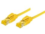 Tecline Patchkabel Cat. 6A (ISO/IEC), S/FTP, halogenfrei, mit Rastnasenschutz, gelb, 50,0 m