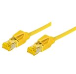 Tecline Patchkabel Cat. 6A (ISO/IEC), S/FTP, halogenfrei, mit Rastnasenschutz, gelb, 50,0 m