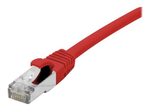 Exertis Connect Patchkabel Cat. 6A, S/FTP (PiMF), halogenfrei, mit Rastnasenschutz, rot, 7,5 m