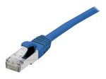 Dexlan Patchkabel Cat. 6A Class EA, S/FTP (PiMF), halogenfrei, mit Rastnasenschutz, blau, 10,0 m