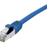 Dexlan Patchkabel Cat. 6A Class EA, S/FTP (PiMF), halogenfrei, mit Rastnasenschutz, blau, 10,0 m