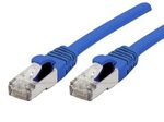 Exertis Connect Patchkabel Cat. 6A, S/FTP (PiMF), halogenfrei, mit Rastnasenschutz, blau, 15,0 m