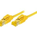 Tecline Patchkabel Cat. 6A (ISO/IEC), S/FTP (PiMF), halogenfrei, mit Rastnasenschutz, gelb, 30,0 m