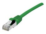 Exertis Connect Patchkabel Cat. 6A, S/FTP (PiMF), halogenfrei, mit Rastnasenschutz, grün, 2,0 m