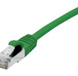 Exertis Connect Patchkabel Cat. 6A, S/FTP (PiMF), halogenfrei, mit Rastnasenschutz, grün, 2,0 m