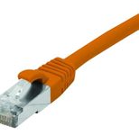 Exertis Connect Patchkabel Cat. 6A, S/FTP (PiMF), halogenfrei, mit Rastnasenschutz, orange, 2,0 m