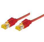 Tecline Patchkabel Cat. 6A (ISO/IEC), S/FTP, halogenfrei, mit Rastnasenschutz, rot, 20,0 m
