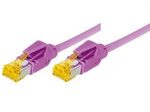Tecline Patchkabel Cat. 6A (ISO/IEC), S/FTP, halogenfrei, mit Rastnasenschutz, erikaviolett, 3,0 m