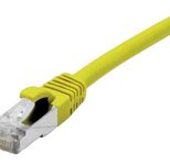 Dexlan Patchkabel Cat. 6A Class EA, S/FTP (PiMF), halogenfrei, mit Rastnasenschutz, gelb, 10,0 m