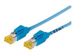Tecline Patchkabel Cat. 6A (ISO/IEC), S/FTP, halogenfrei, mit Rastnasenschutz, blau, 7,5 m