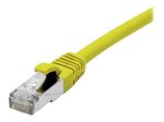 Dexlan Patchkabel Cat. 6A Class EA, S/FTP (PiMF), halogenfrei, mit Rastnasenschutz, gelb, 0,5 m