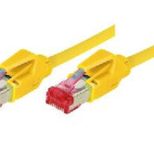 Tecline Patchkabel S/FTP, PiMF, CAT.6A EIA/TIA, Class EA, gelb, 20,0 m