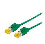 Tecline Patchkabel Cat. 6A (ISO/IEC), S/FTP, halogenfrei, mit Rastnasenschutz, grün, 5,0 m