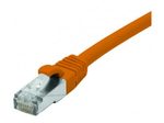 Exertis Connect Patchkabel Cat. 6A, S/FTP (PiMF), halogenfrei, mit Rastnasenschutz, orange, 5,0 m