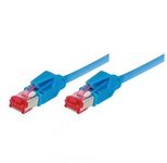 Tecline Patchkabel S/FTP, PiMF, CAT.6A EIA/TIA, Class EA, blau, 25,0 m