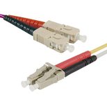 Exertis Connect LWL Patchkabel HD, 50/125 µm, OM4-Faser, LC Duplex Stecker/Stecker, erika-violet, 15,0 m UPC