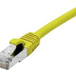 Dexlan Patchkabel Cat. 6A Class EA, S/FTP (PiMF), halogenfrei, mit Rastnasenschutz, gelb, 1,5 m