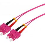 Tecline LWL Patchkabel HD, 50/125 µm, Multimode, OM4-Faser, SC Duplex Stecker/Stecker, erikaviolett, 3,0 m