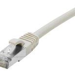 Dexlan Patchkabel Cat. 8.1, S/FTP (PiMF), halogenfrei, mit Rastnasenschutz, grau, 2,0 m