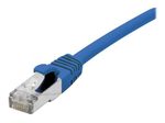 Exertis Connect Patchkabel Cat. 6A, S/FTP (PiMF), halogenfrei, mit Rastnasenschutz, blau, 7,5 m
