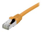 Exertis Connect Patchkabel Cat. 6A, S/FTP (PiMF), halogenfrei, mit Rastnasenschutz, orange, 7,5 m
