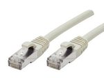 Exertis Connect Patchkabel Cat. 6A, S/FTP (PiMF), halogenfrei, mit Rastnasenschutz, grau, 0,3 m