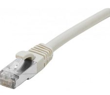 Dexlan Patchkabel Cat. 8.1, S/FTP (PiMF), halogenfrei, mit Rastnasenschutz, grau, 0,5 m